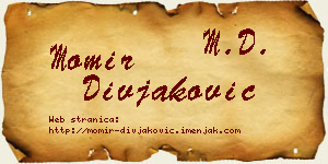 Momir Divjaković vizit kartica